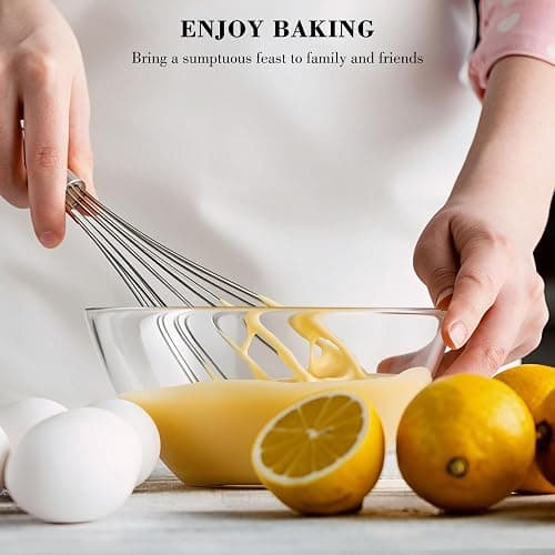 NileHome Stainless Steel Whisk Set 8" 10" 12" Kitchen Whisk Balloon Whisk Kitchen Wisk Wire Whisks for Cooking, Whisking, Blending, Beating, Stirring-3 Pack… thumbnail 7