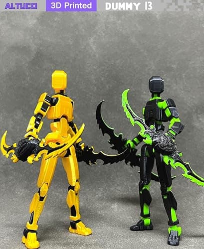 altuco T13 Action Figure Set,Titan 13 Action Figure with Multiple Accessories,Easter Basket Stuffers for Boys (Gold) thumbnail 4