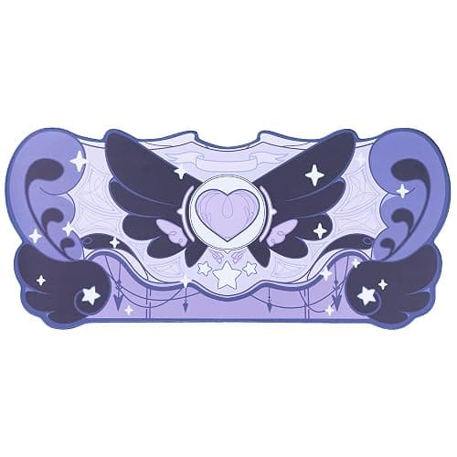 GeekShare Large Gaming Mouse Pad Dark Purple Non-Slip Rubber Back Mouse Pad Big Desk Mat for Keyboard and Mouse,Perfect for Gaming or Home Office Work - Star Wings Dark Version - Image 1