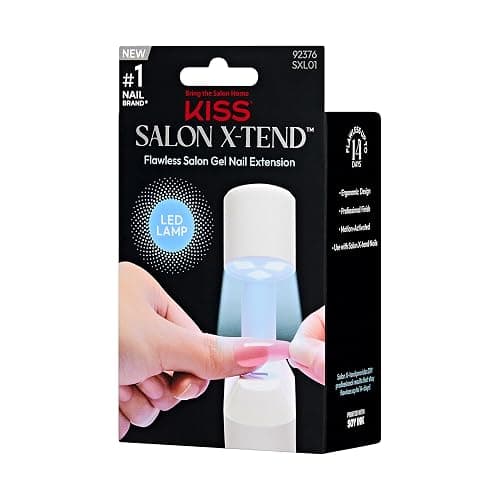 KISS Salon X-tend LED Curing Lamp, Soft Gel DIY Nail Extensions System, For Curing & Pre-Curing, Motion Activated, Compact Ergonomic Design, Angled Light, Stable Stand, Up To 14 Day Wear, 1 Piece thumbnail 2