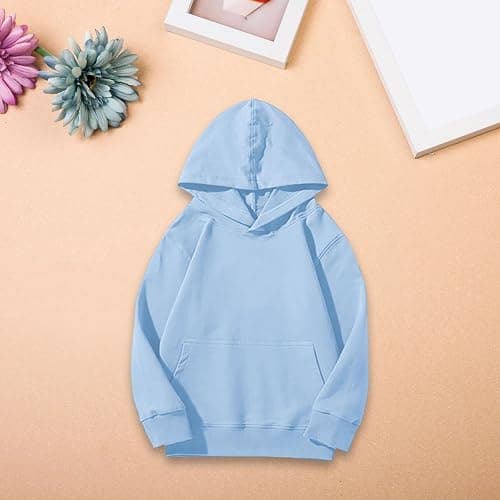 Girls Boys Hoodies Casual Long Sleeve Solid Sweatshirt Oversized Loose Pullover Tops with Pocket Fall Winter Clothes thumbnail 2
