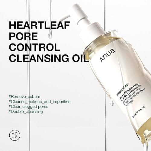 Anua Heartleaf Pore Control Cleansing Oil, Oil Cleanser for Face, Makeup Blackhead Remover, Korean Skin Care 6.76 fl oz(200ml) (original) thumbnail 3