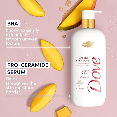 Dove Exfoliating Body Wash Melanin Even Tone Promotes Even Skin Tone 5% pro-ceramide serum with BHA 18.5 oz thumbnail 4