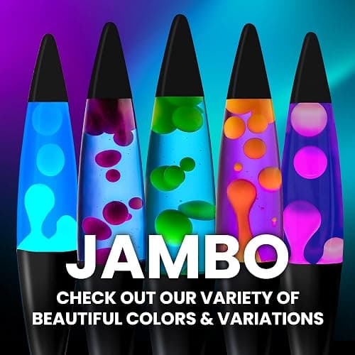 JAMBO 16" Beautiful Lamp- Blue with White/Blue Wax, Relaxing Liquid Lamp for Living Room Office Bedroom Adults Teens Kids, Magma Light, Night Light Nightlight, Home Decor thumbnail 5