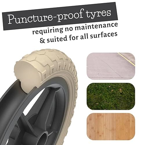 Chillafish Charlie Toddler Balance Bike, Lightweight 10-Inch Bike for Boys & Girls 2 to 4 Years Old, Adjustable Seat, Carry Handle & No-Puncture Tires - Standard Wheels - Black thumbnail 4