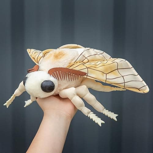 ZHONGXIN MADE Silk Moth Plush Toy - Lifelike Silk Moth Stuffed Animals 11in, Realistic Soft Big Wings Moth Toys, Simulation Butterfly Plushie Model Toy, Unique Plush Collection for Kids thumbnail 2