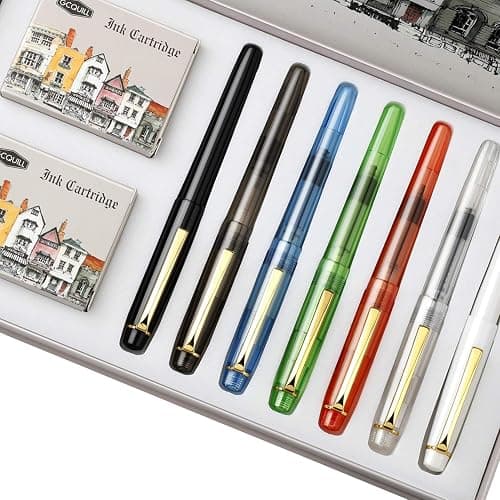 GC QUILL Calligraphy Set Fountain Pens 7 Different Size Nibs and 36 Assorted Ink Cartridges Kit for Calligraphy Lettering - Complete Easy Learning Set for Beginners F736 thumbnail 5
