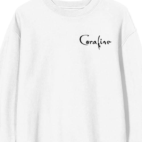 Bioworld Coraline All Will Be Swell Crew Neck Long Sleeve White Adult Sweatshirt thumbnail 3
