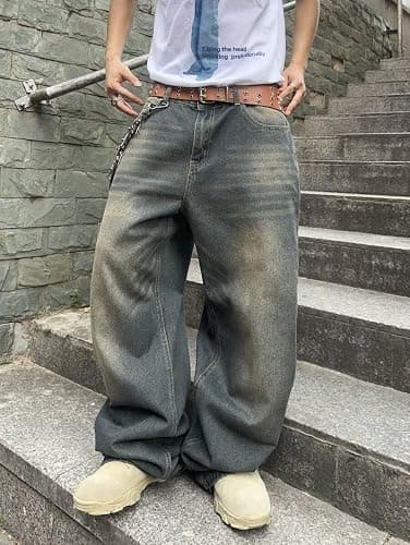 HUNGSON Baggy Jeans Wide Leg Jeans, Loose Fit Denim Jeans thumbnail 2