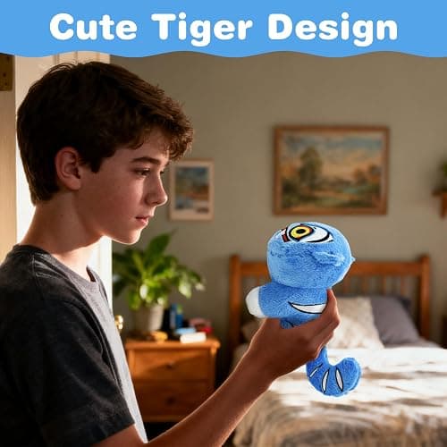 Nhemeylp Kpop Demon Tiger Toy, Demon Hunters Plush Tiger Toys for Girls Boys, Plushie Collectible Stuffed Animal Doll Halloween Plush Toys for Kids (18 * 11cm) thumbnail 4