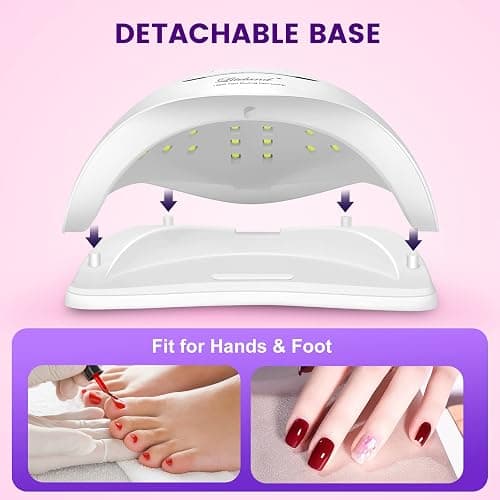 Liteland UV Gel Nail Lamp,150W UV Nail Dryer LED Light | for Gel Polish-4 Timers Professional Nail Art Accessories,Curing Toe Nails thumbnail 6