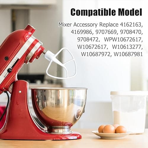 K45B Coated Flat Beater for KitchenAid 4.5-5 Qt Mixer Paddle Attachment Flat Beater Fits Stand Mixer Bowls For KitchenAid 4.5-5 Quart Bowls, Kitchenaid Paddle Attachment thumbnail 7
