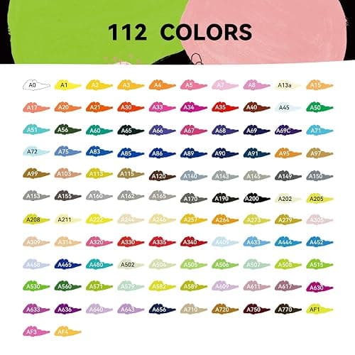 Arrtx Paint Markers Paint Pens, 112 Colors Acrylic Paint Pens Dual-Tip for Rock Painting, Ceramic, Wood, Plastic, Scrapbooking, Brush Lettering, Card Making, DIY Crafts (Fine Tip and Brush Tip) thumbnail 8