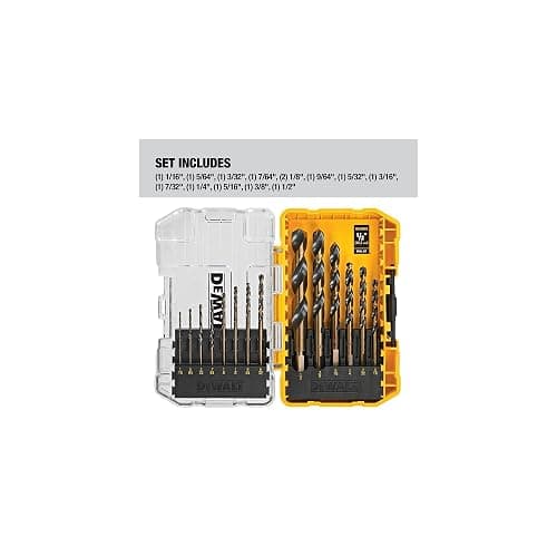 DEWALT Drill Bit Set, Black and Gold, 14-Piece (DWA1184) thumbnail 4