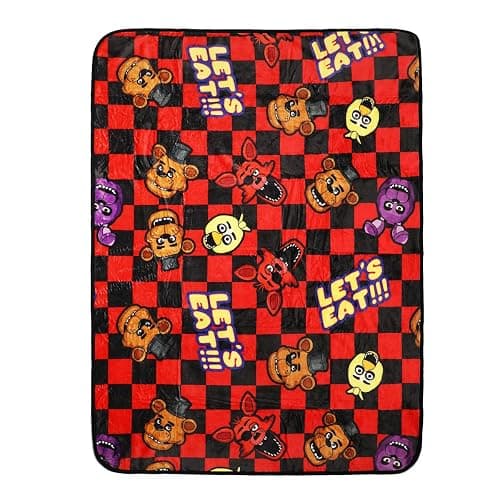 Bioworld Five Nights at Freddy's Let's Eat 45 x 60 Throw Blanket - Image 1