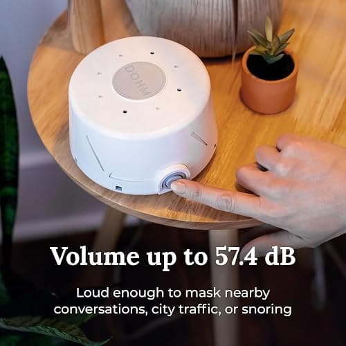 Yogasleep Dohm Classic (White) The Original White Noise Sound Machine, Soothing Natural Sounds from a Real Fan, Sleep Therapy for Adults & Baby, Noise Cancelling for Office Privacy & Meditation thumbnail 3