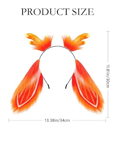ZFKJERS Realistic Furry Animal Ears Headband Fantasy Creature Ears Adult Cosplay Accessory for Halloween thumbnail 3