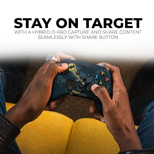 DreamController Battman Gottham Guarrdian Custom X-box Controller Wireless compatible with X-box One/Series X/S Customized in USA with Permanent HYDRO-DIP Printing (NOT JUST A SKIN) (MODDED) thumbnail 2