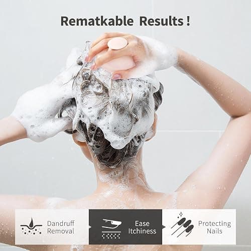 BEAUTLOHAS. One-Piece Silicone Scalp Massage Brush, Scrubber With Soft Massager for Hair Growth, Deep Cleansing Relaxation, Durable, Gentle on Scalp, Wet Dry Hair Massage Tool thumbnail 4