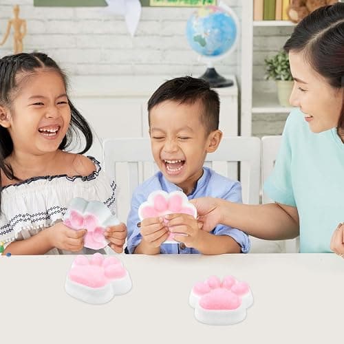 Gytera Cat Paw Squishies Fidget Toys, Ultra Soft Hand Made Squeeze Sensory Toys for Kids with Autism, Goodie Bags Stuffers Birthday for Kids thumbnail 2