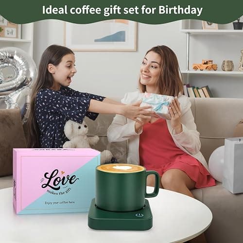 VOBAGA Mug Warmer Set, Coffee Warmer for Desk with 11oz Ceramic Mug, Auto Shut Off & 3-Temp Settings, Smart Coffee Cup Warmer, Home Office Essentials Coffee Set(Mug Included) thumbnail 2