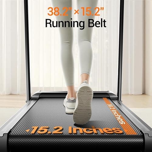 12% Incline Treadmill with Handle, 3-in-1 Portable Treadmills for Home and Office, Foldable Treadmills with 300 Lbs Weight Capacity, 3.0HP Quiet Walking Pad Treadmill, Three Screen thumbnail 5