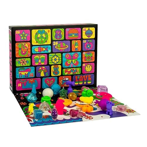 Christmas Advent Calendar 2025-24 Days of Sensory Surprises - Squishy Toys with Fun Shapes and Textures 24 Doh Toys in One Calendar - Image 1
