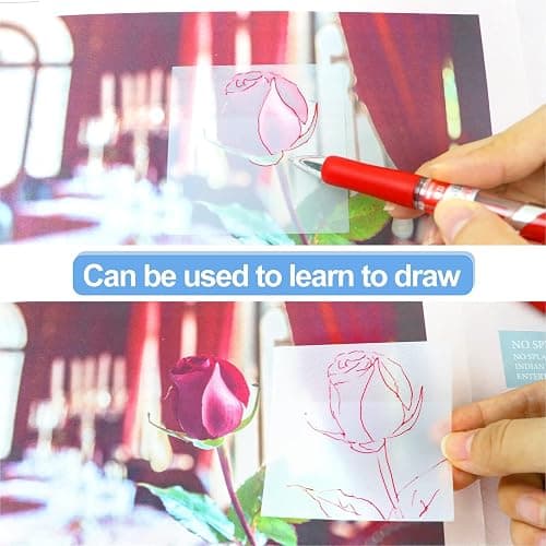 Hanyousheng 500 Sheets Transparent Sticky Notes, 4 Sizes Clear Sticky Note, Self-Stick Note Pads, See Through Sticky Notes, Perfect for Writing in Text Books and Office thumbnail 3