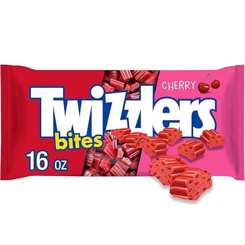 TWIZZLERS Bites Cherry Flavored Licorice Style, Chewy Candy Bag, 16 oz thumbnail 2