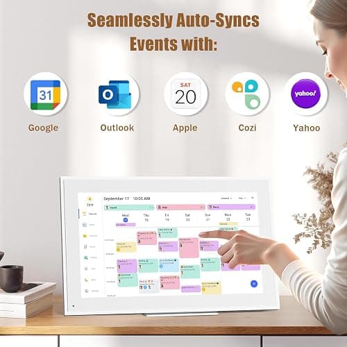 15.6-inch Wall Digital Calendar,Smart WiFi Calendar & Chore Chart,Full HD Touchscreen Interactive Display for Family Schedules-Wall/Desk Mountable Planner,Meeting Reminders & Deadline Tracking thumbnail 2
