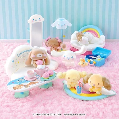 Hamee RE-Ment Hello Kitty and Friends Blind Box Diorama Miniature Figure Set for Collectible Toy, Sanrio Fan (Cinnamoroll's Living Room) – 6 Pc. (Full Set with Tear-Away Display Background) thumbnail 2