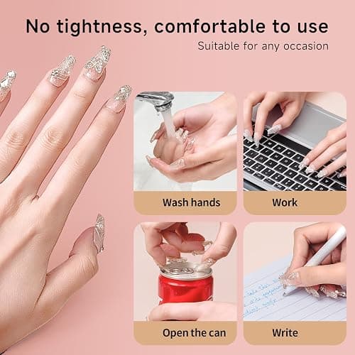 Gosojam Nail Glue 2-Pack – Fast-Drying, Long-Lasting Adhesive for Acrylic, Press-On & Gel Nails – Water-Resistant, No UV/LED Needed, 10g x 2 – Strong Bond, Gentle on Nails, Ideal for DIY & Salon Use thumbnail 6