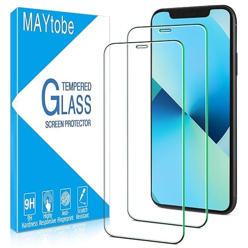 MAYtobe 2 Stück Schutzfolie für iPhone 11, iPhone XR 6,1 Zoll Schutzglas, Anti-Kratzen, 9H Härte, Blasenfrei, Ultrabeständig, Ultra-Klar Displayschutzfolie - Image 1