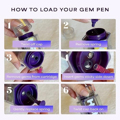Hair Gem Pen for Girls – 240 Stick-On Hair Gems & Stamper Tool – Hair Jewels Kit for Kids, Festivals, School, Halloween, Parties, Weddings – Easy to Apply & Remove – Hair Accessories by Hally Hair thumbnail 3