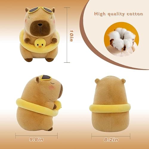 Pazoiaa Cute Capybara Plush, 10 Inch Capybara Stuffed Animal Kawaii Soft Capybara Doll Pillow Gifts for Boys Girls thumbnail 3