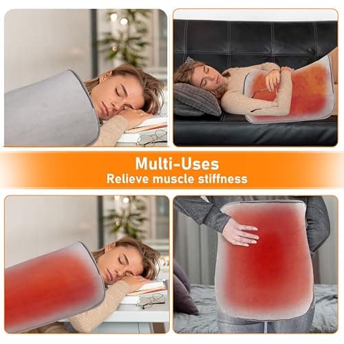 Electric Heated Foot Warmer for Feet, Double Sided Feet Warmer Foot Heating Pad with 9 Levels Temp and 3 Timers, Foot Warmers for Bed, Under Desk, Office, Birthday Christmas Gifts for Women Men(Grey) thumbnail 5