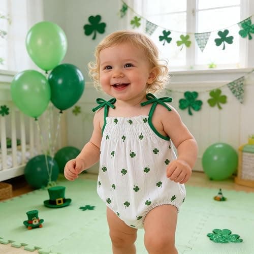 ROMPERINBOX Baby Girl Bodysuit Cotton Spaghetti Strap Sleeveless Onsies Summer Infant Camisole Romper 0-24 Months thumbnail 5