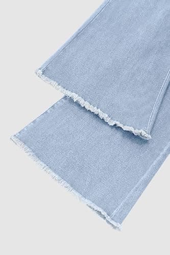 PEIHOT Vintage Bell Bottoms Flare Jeans for Women 90s High Waist Ripped Distressed Wide Leg High Rise Denim Pants thumbnail 5