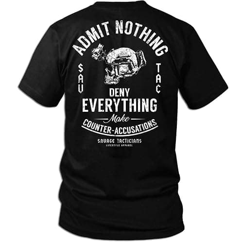 Savage Tacticians Spooks Mantra Men’s Graphic Tee-Military Inspired Tactical Shirt,Cotton Blend, Premium Casual&Tactical Gear - Image 1