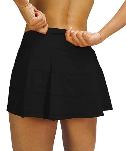 MEIVSO Women's Pleated Workout Tennis Skirts with Pockets Activewear Sports Skort Built-in Shorts thumbnail 5