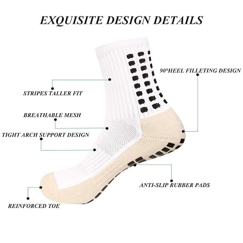 fjberrtsat Men's Socks Soccer Non Skid Ball Football Socks Anti-Slip Athletic Non Slip Pads for Basketball Sports Sock thumbnail 2