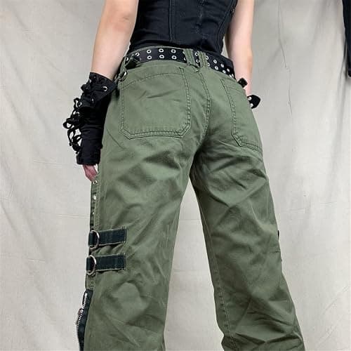 Indie Aesthetics Jeans for Women Gothic Punk Wide Leg Long Length Denim Pants Y2k Loose Casual Jeans Streetwear thumbnail 4