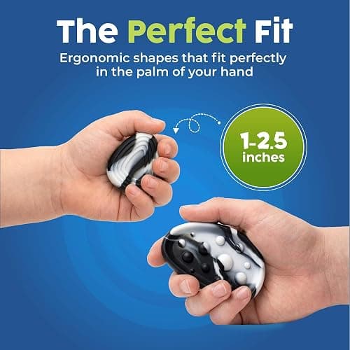 BUNMO Sensory Fidget Stones – 6pk Marble | Silicone Worry Stones for Kids Ages 3+ | Portable, Textured, Quiet Sensory Stones for Hands-On Play thumbnail 7