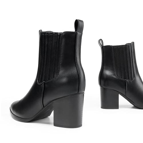 DREAM PAIRS Women's Ankle Boots Pointed Toe Chunky Block Heel Ankle Bootie Fall Short Booties Shoes thumbnail 6