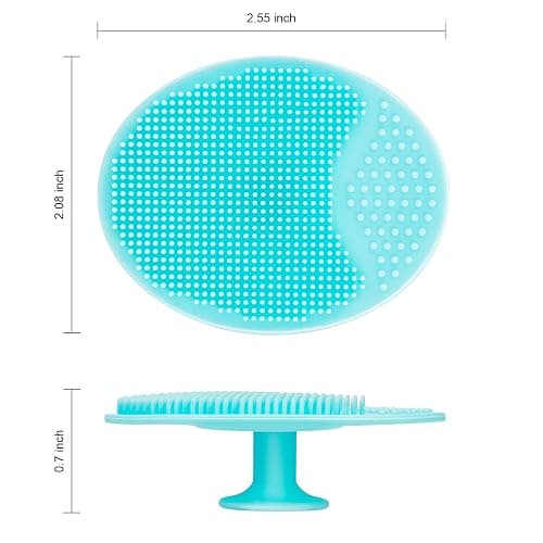 4 Pack Face Scrubber,JEXCULL Soft Silicone Facial Cleansing Brush Face Exfoliator Blackhead Acne Pore Pad Cradle Cap Face Wash Brush for Deep Cleaning Skin Care thumbnail 2