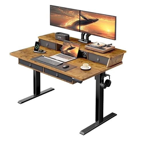 ErGear Electric Standing Desk with 4 Drawers - Image 1