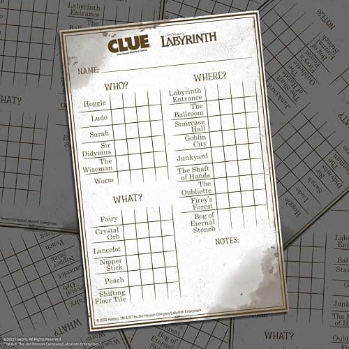 CLUE: Labyrinth | Solve The Mystery - Who Does Jareth Control, Where is Toby, and What Object is Used | Collectible Clue Game Based on Jim Henson’s Labyrinth | Officially-Licensed Game thumbnail 8