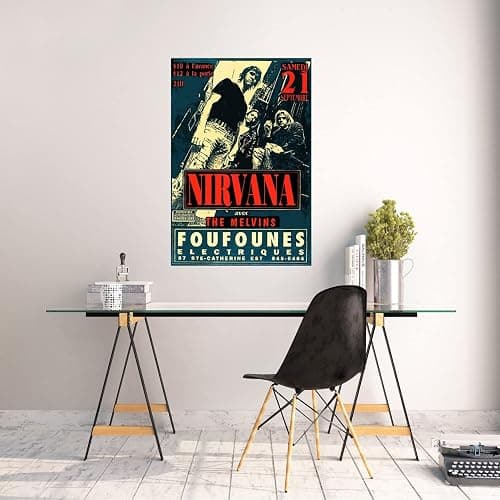 BUY ART FOR LESS Officially Licensed Nirvana French Promo Art Poster - 24 x 36 Inch - Decorative Print - Poster Paper - Ready to Frame thumbnail 2