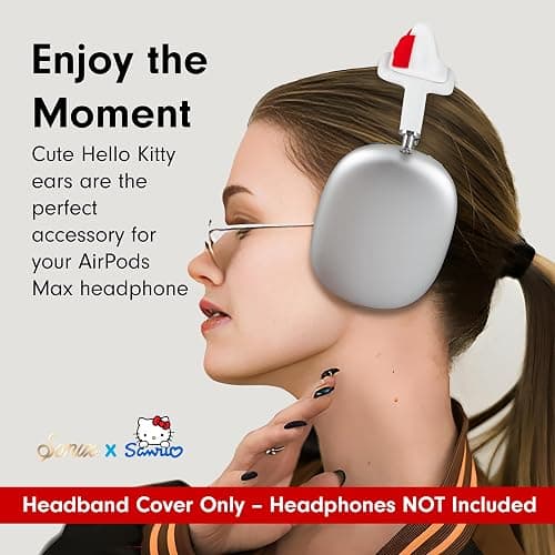 Sonix x Sanrio Hello Kitty Headband Cover for AirPods Max | Silicone Cute Cat Ears Protective Accessory for Headphones Headband | Compatible with Apple AirPods Max | Hello Kitty White thumbnail 7