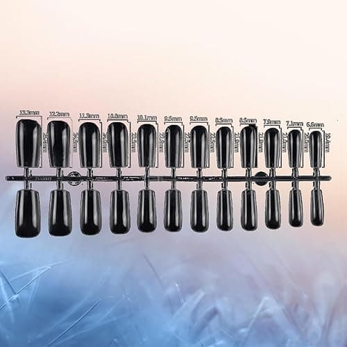 24Pcs White Curve Line Press on Nails Yellow Gradient Medium Square Fake Nails Glossy Gold Glitter Stick on Nail Acrylic Full Cover False Nail Ombre Gel Glue on Fingernails for Holiday Manicure Art thumbnail 9
